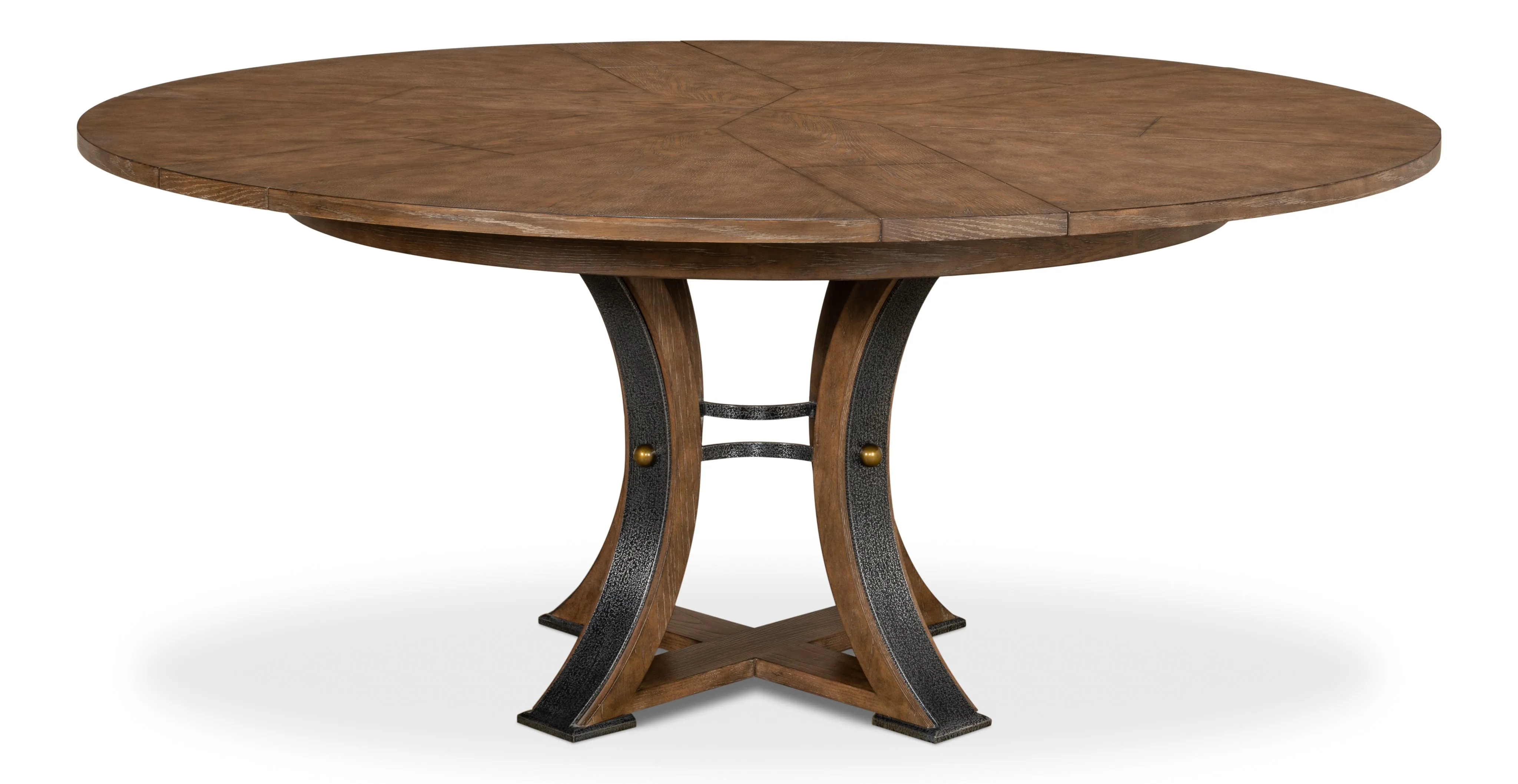 Sarreid - Tower Jupe Dining Table  Med Light Mink - Brown - Transitional