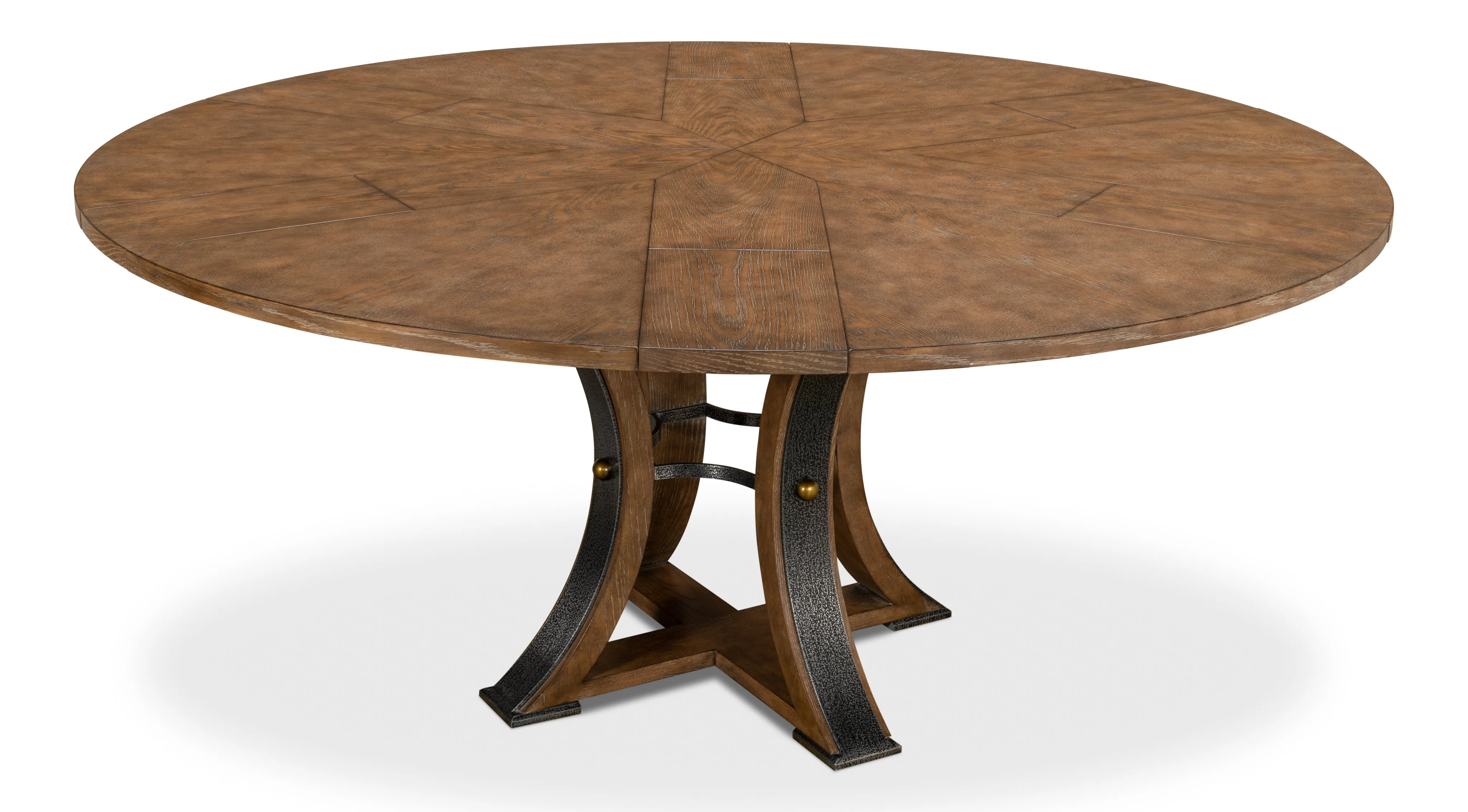 Sarreid - Tower Jupe Dining Table  Med Light Mink - Brown - Transitional