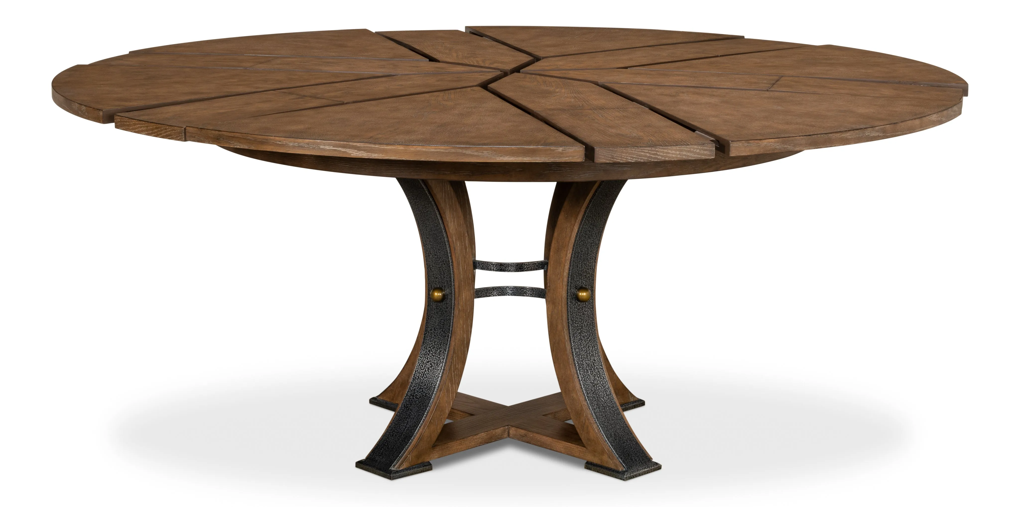Sarreid - Tower Jupe Dining Table  Med Light Mink - Brown - Transitional