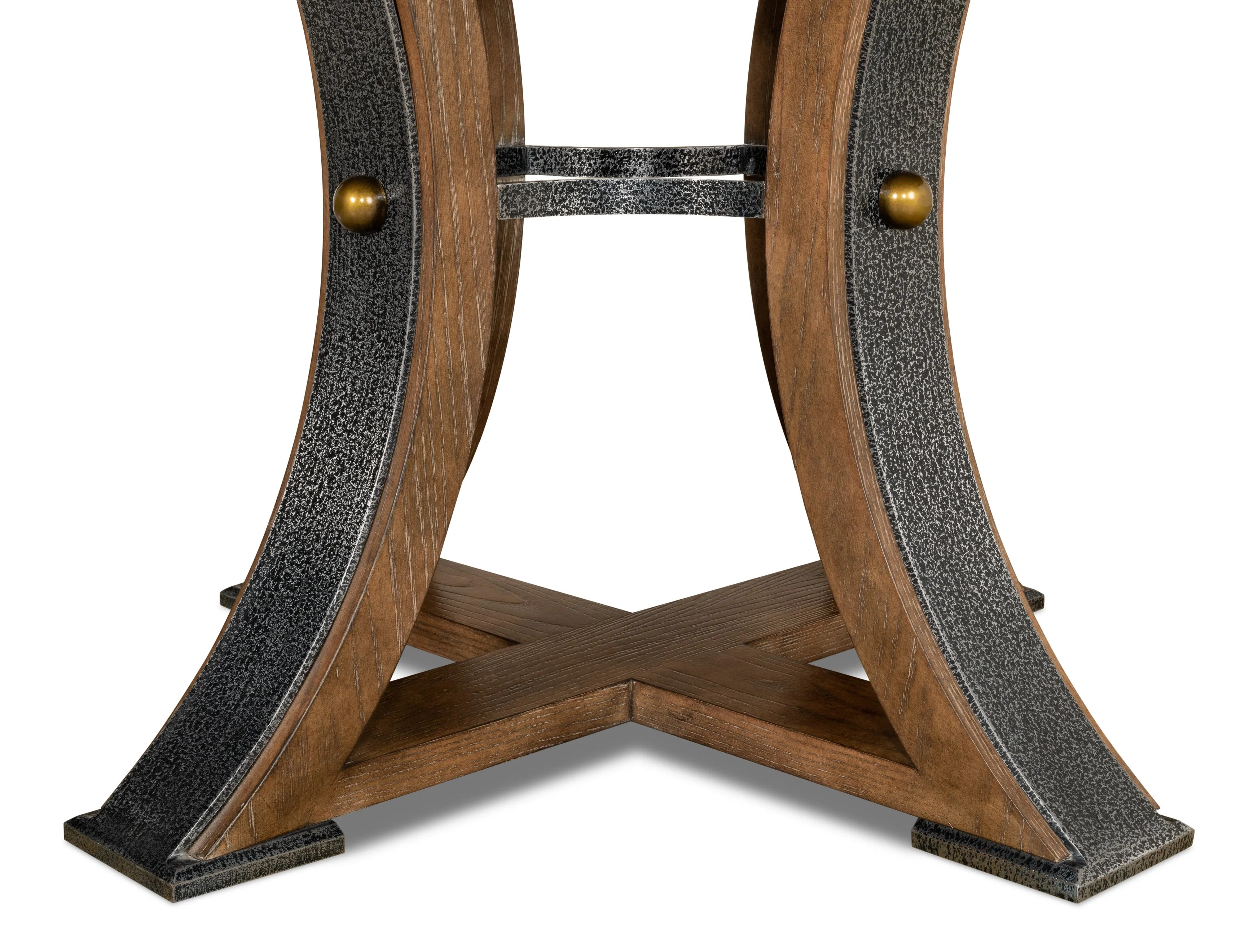 Sarreid - Tower Jupe Dining Table  Med Light Mink - Brown - Transitional