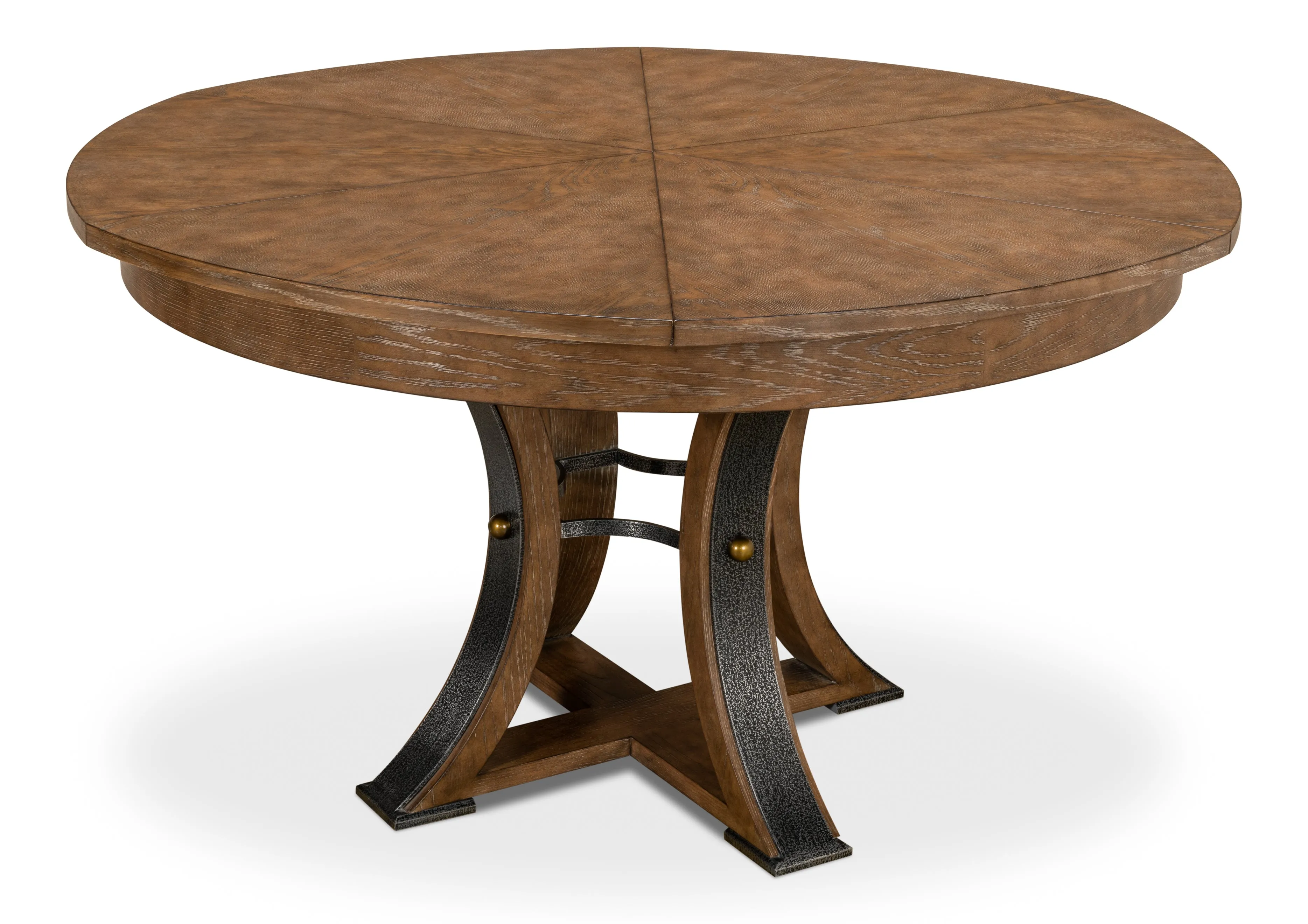 Sarreid - Tower Jupe Dining Table  Med Light Mink - Brown - Transitional