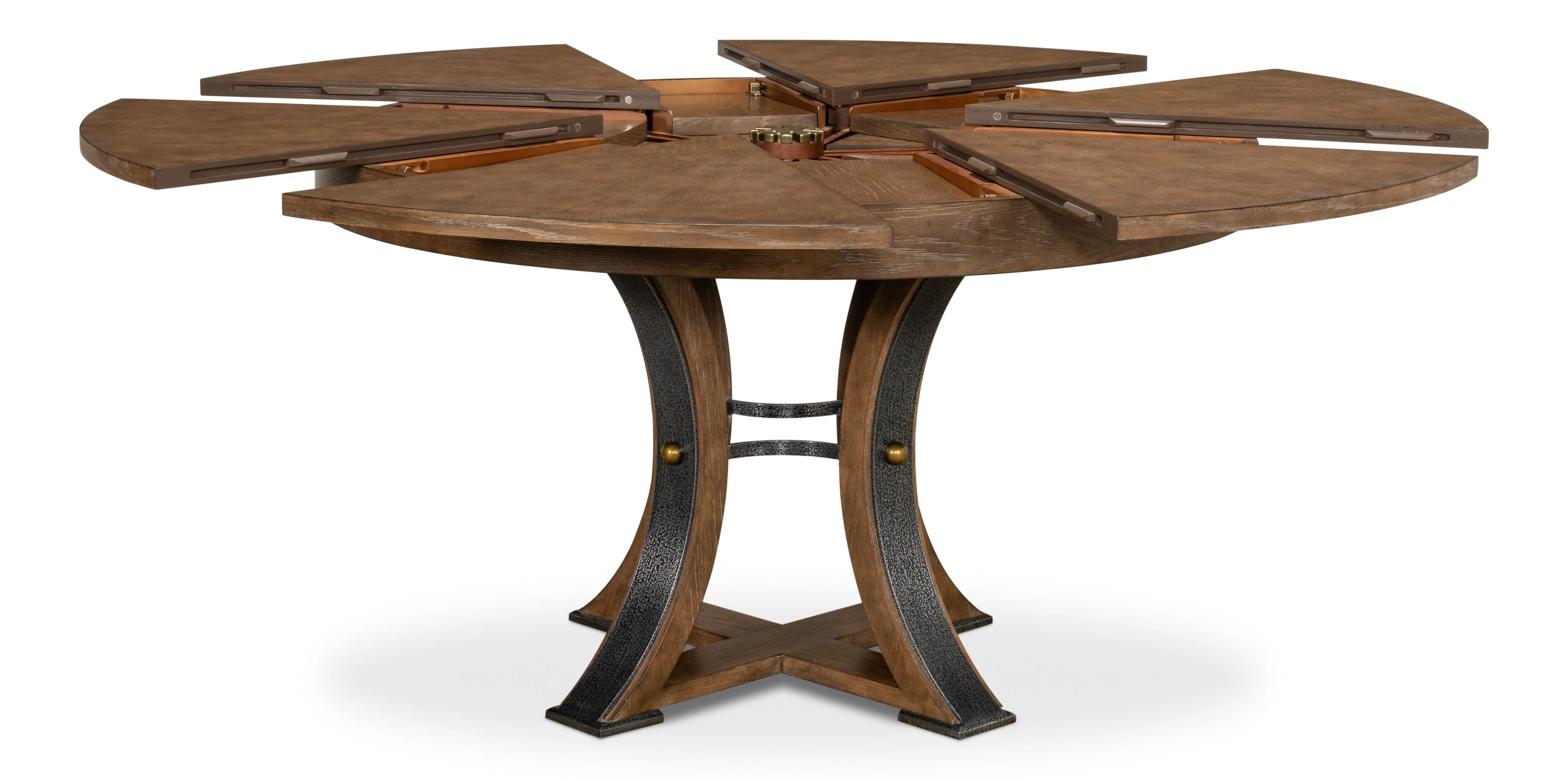 Sarreid - Tower Jupe Dining Table  Med Light Mink - Brown - Transitional