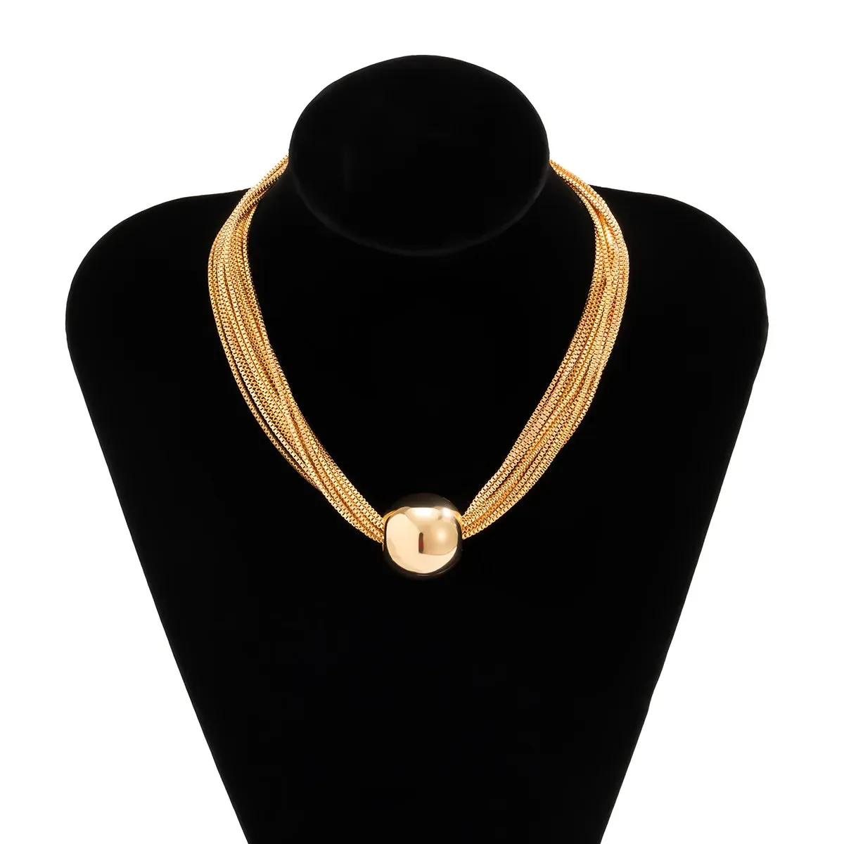 SHP Golden Elegant Chunky Chain & Ball