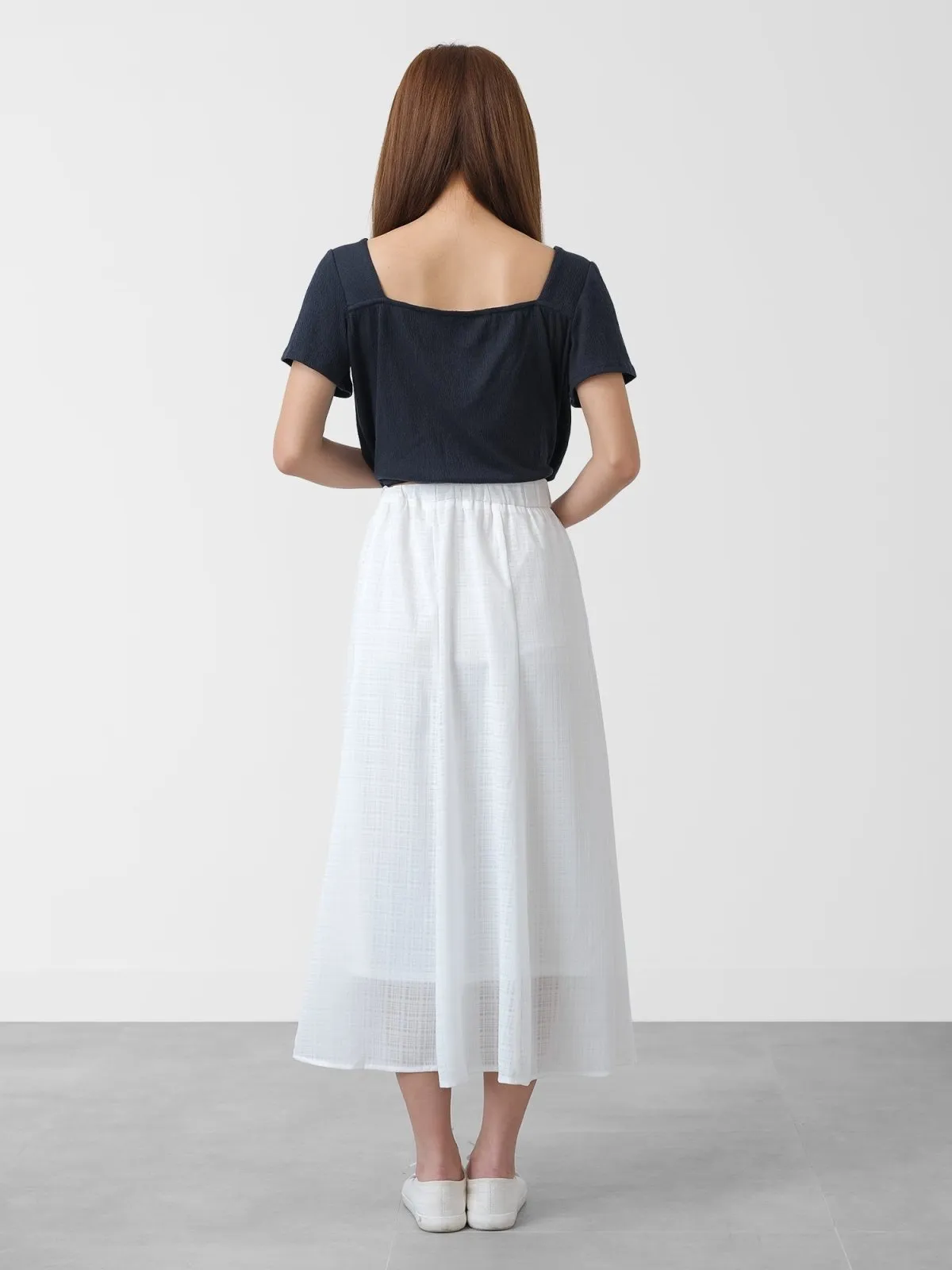 Square Neck Tie Waist Top