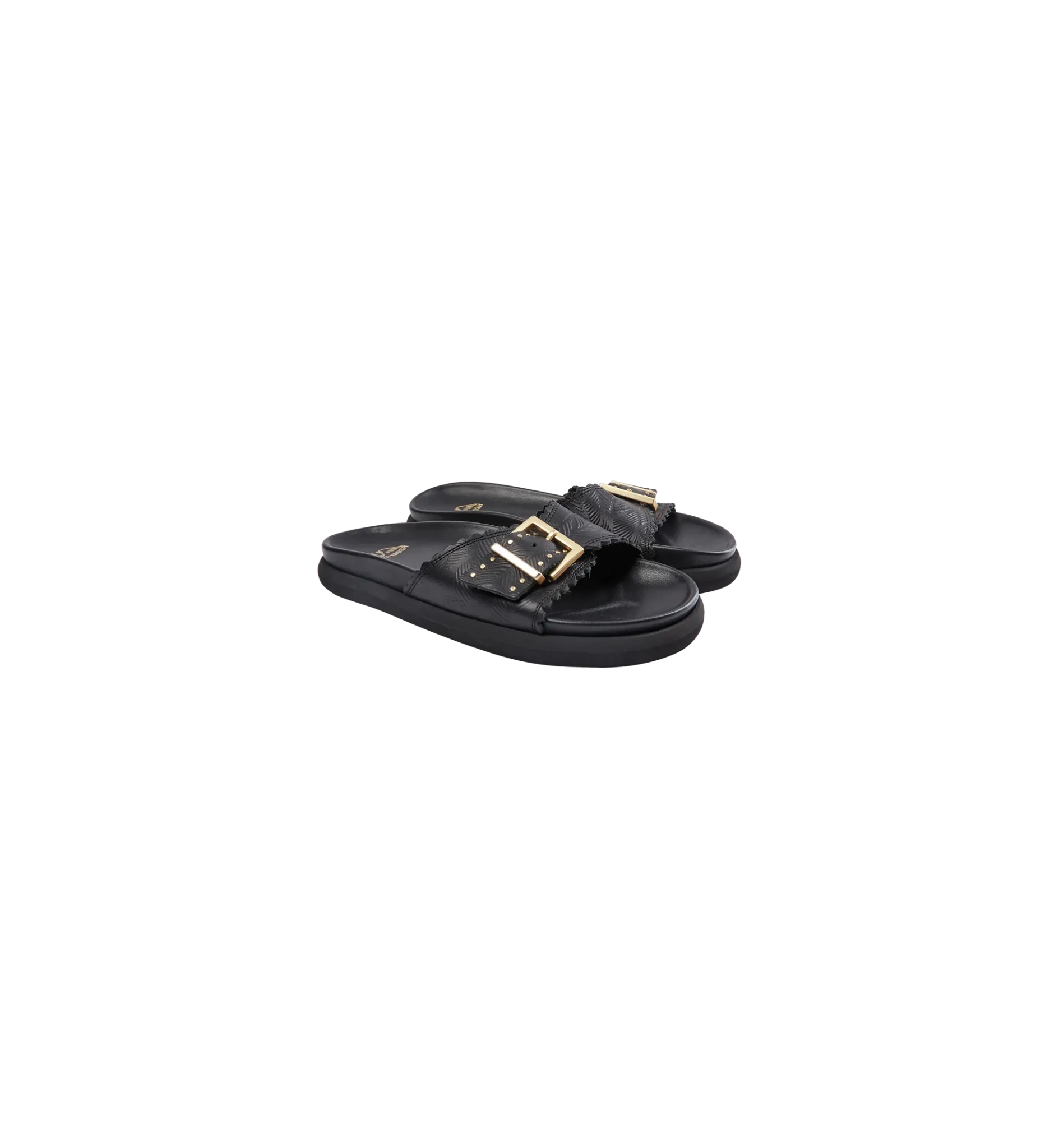 St Tropez Leather Sandal | Black