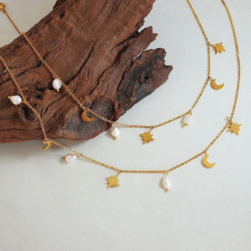 Starlight Serenade Freshwater Pearl Tassel Necklace