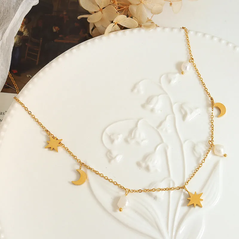 Starlight Serenade Freshwater Pearl Tassel Necklace