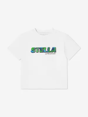 Stella McCartney Kids Camo Chest Logo T-Shirt