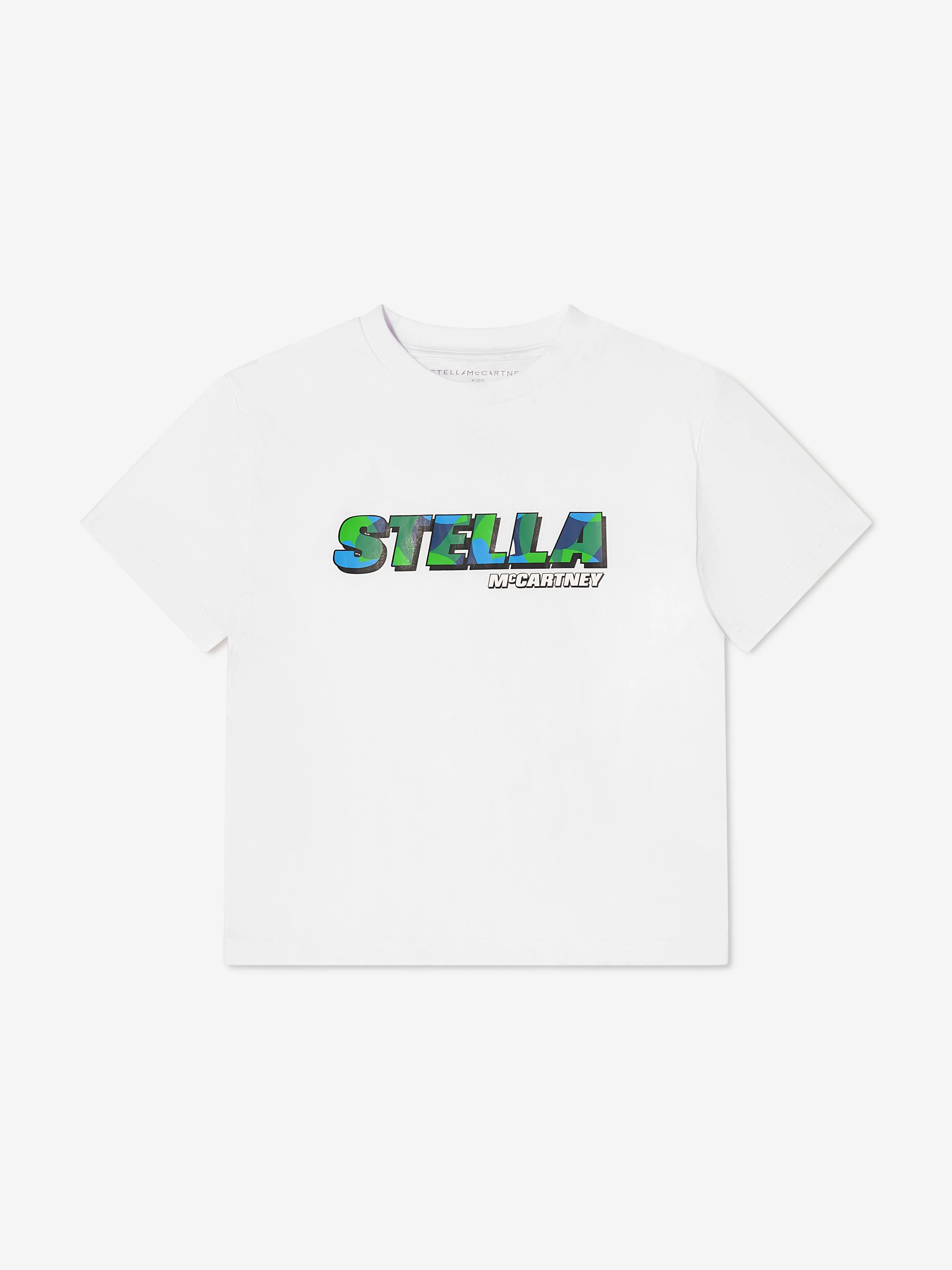 Stella McCartney Kids Camo Chest Logo T-Shirt
