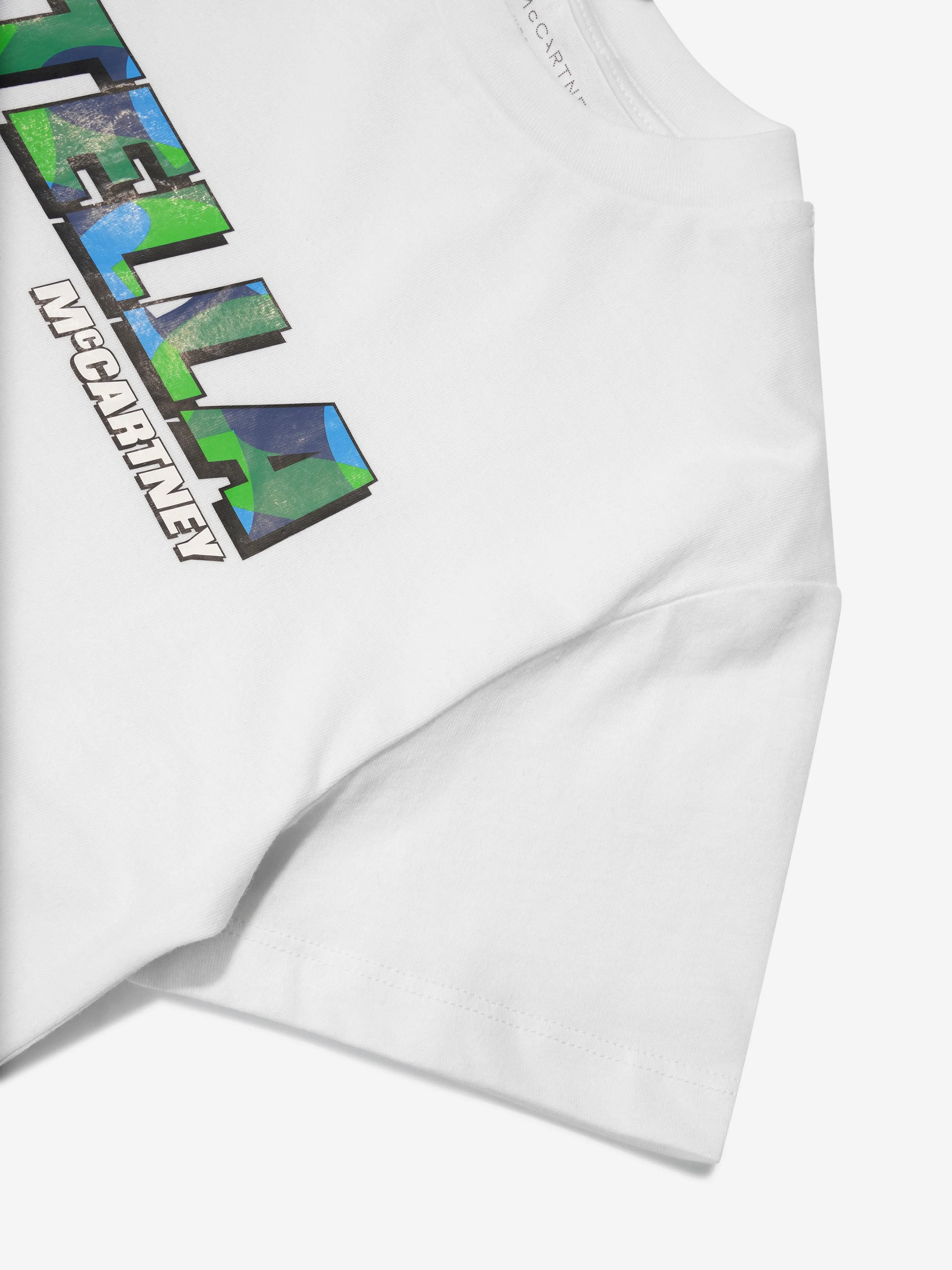 Stella McCartney Kids Camo Chest Logo T-Shirt