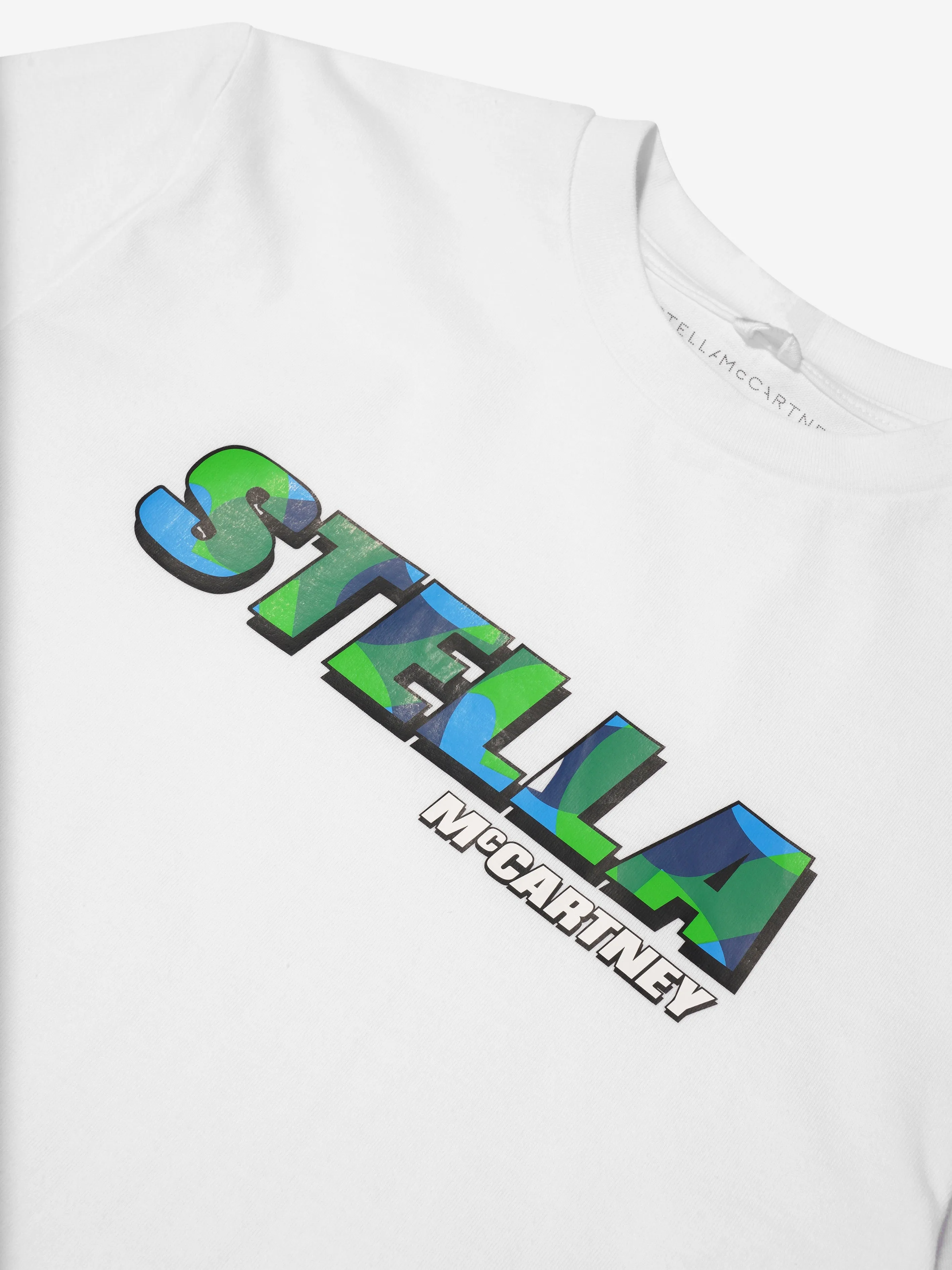 Stella McCartney Kids Camo Chest Logo T-Shirt
