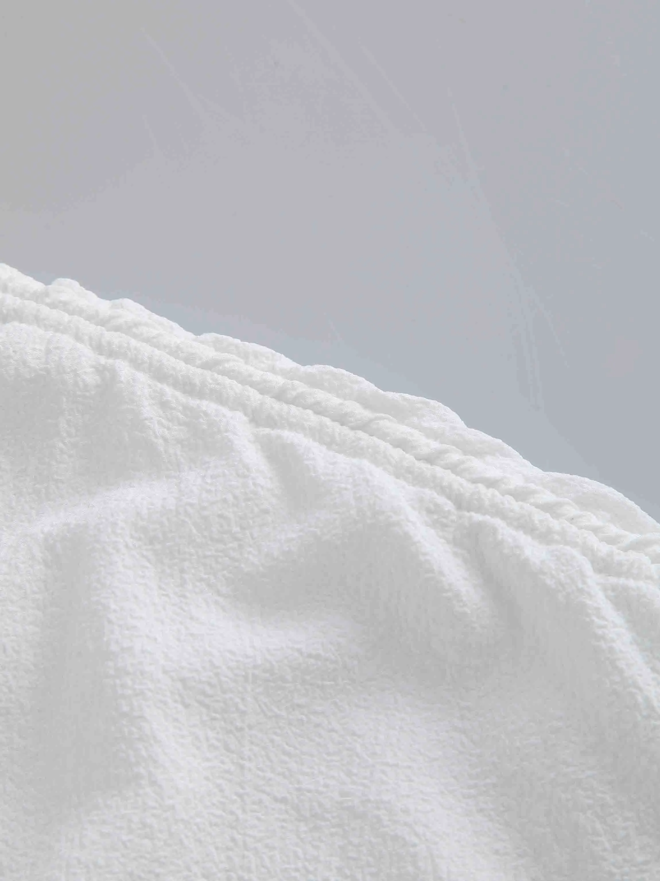 Textured Bubble Top-White