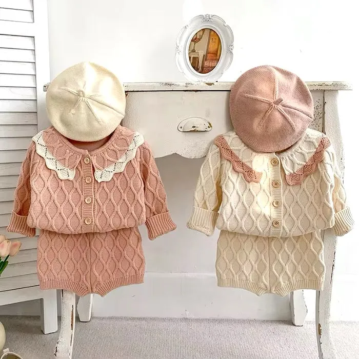 Textured Knit Set -Milk