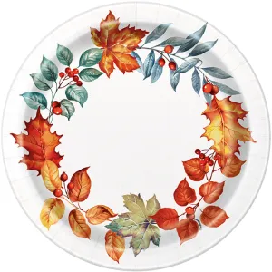 Thanksgiving Fall Flair Paper Plates 9" | 8 ct