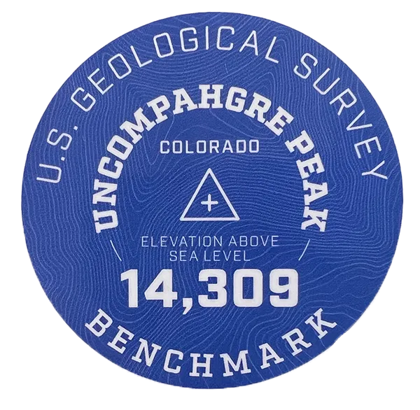 Uncompahgre Geo Sticker Blue