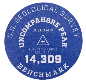 Uncompahgre Geo Sticker Blue