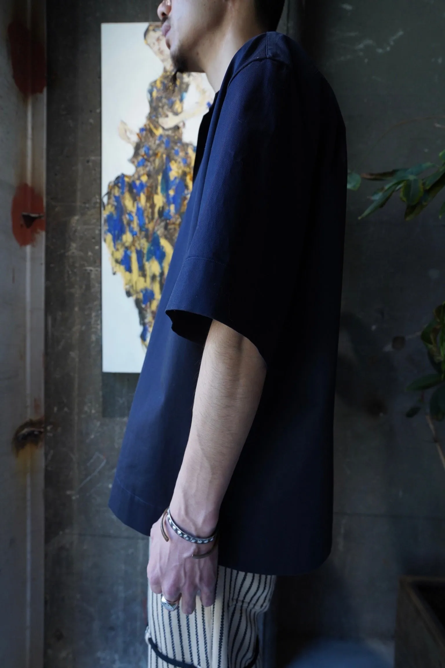 UNIFORME BOXY BOWLING SHIRT (NAVY)
