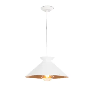 Viggo Pendant Small (White and Gold)