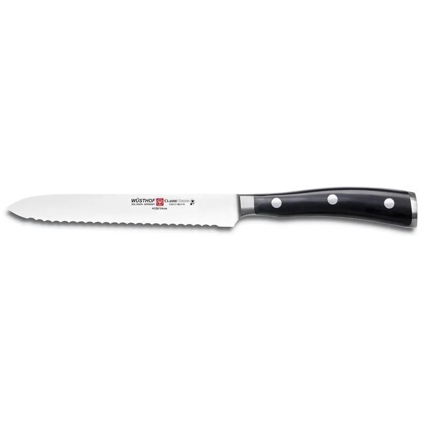 Wusthof Classic Ikon 5-inch Serrated Utility Knife 1040331614
